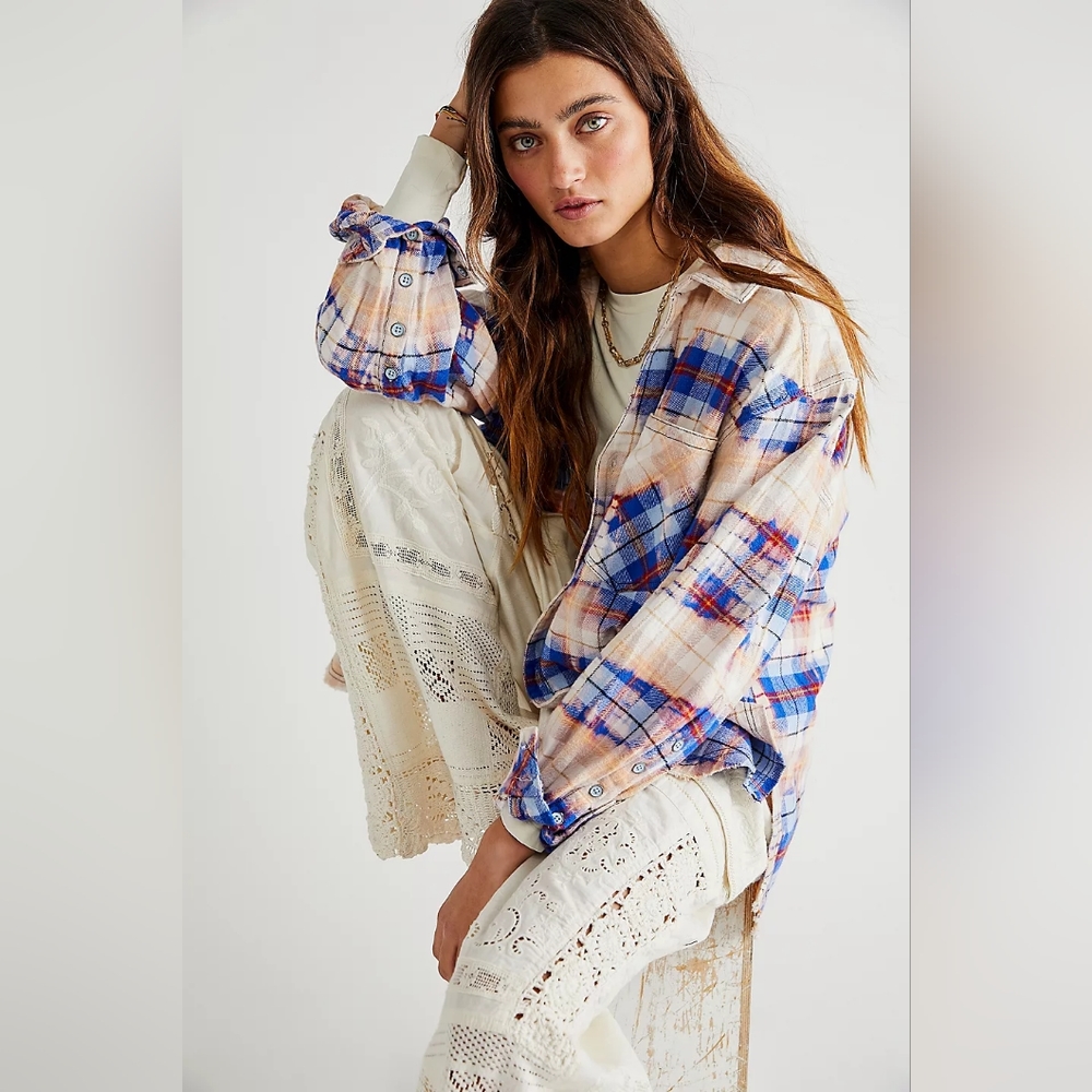 Free People Boy To The Bone Plaid top